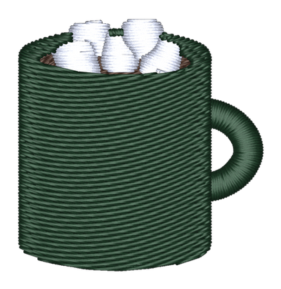 Green Hot Chocolate Embroidered Icon