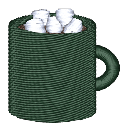 Green Hot Chocolate Embroidered Icon