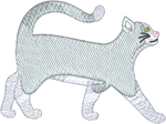 Short Hair Grey and White Cat