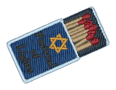 Hanukkah Matches Embroidered Icon