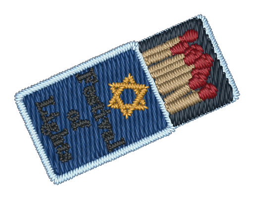 Hanukkah Matches Embroidered Icon
