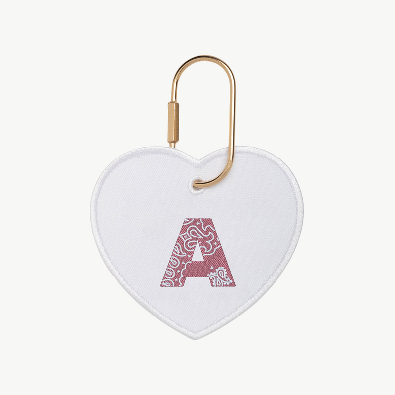 Bandana Initial Heart Charm