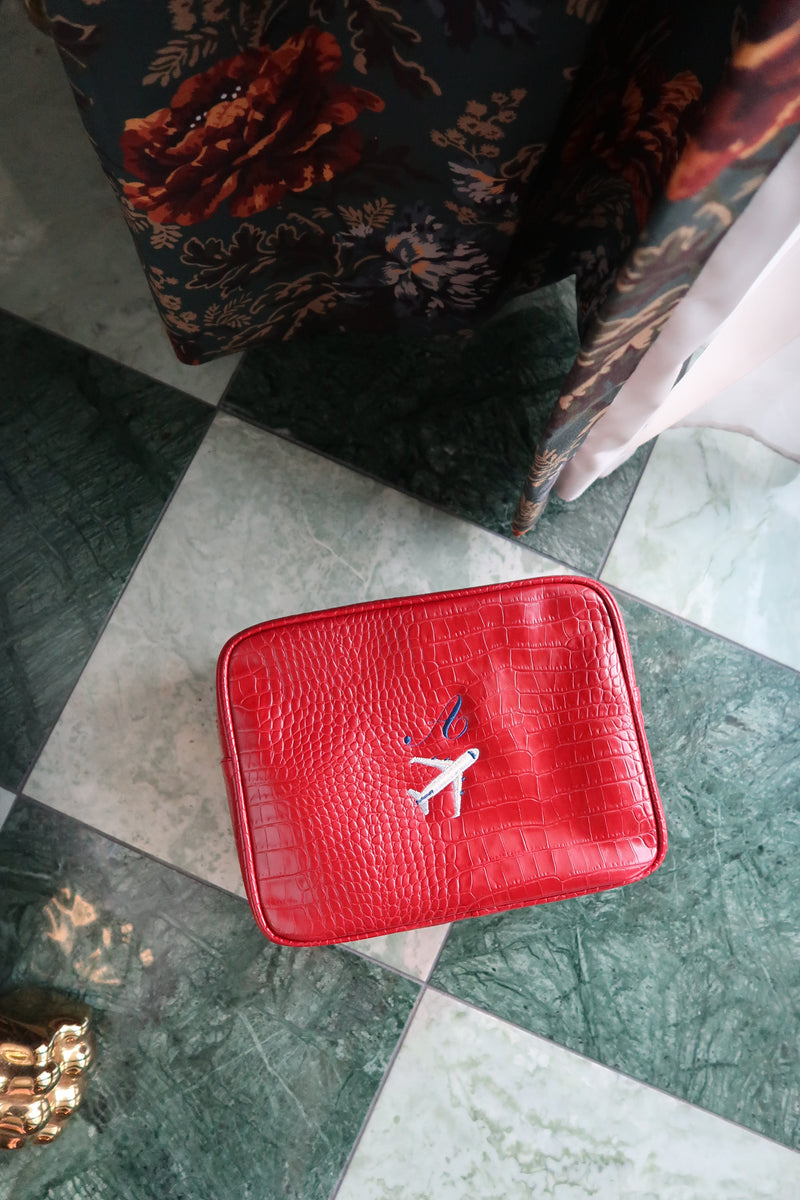 Signature Small Croc Pouch