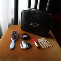 Monogram Small Croc Pouch