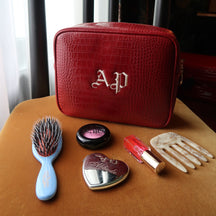 Monogram Small Croc Pouch
