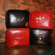 Monogram Small Croc Pouch