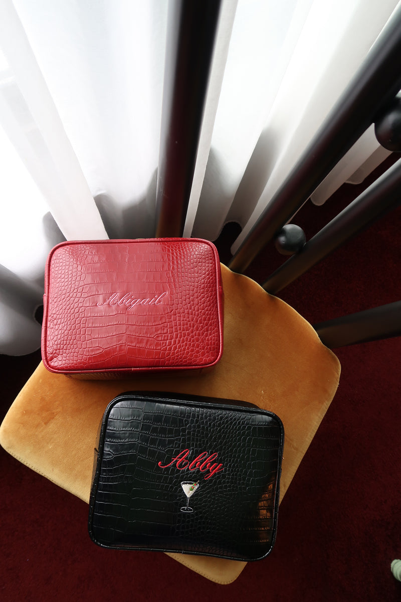 Signature Small Croc Pouch