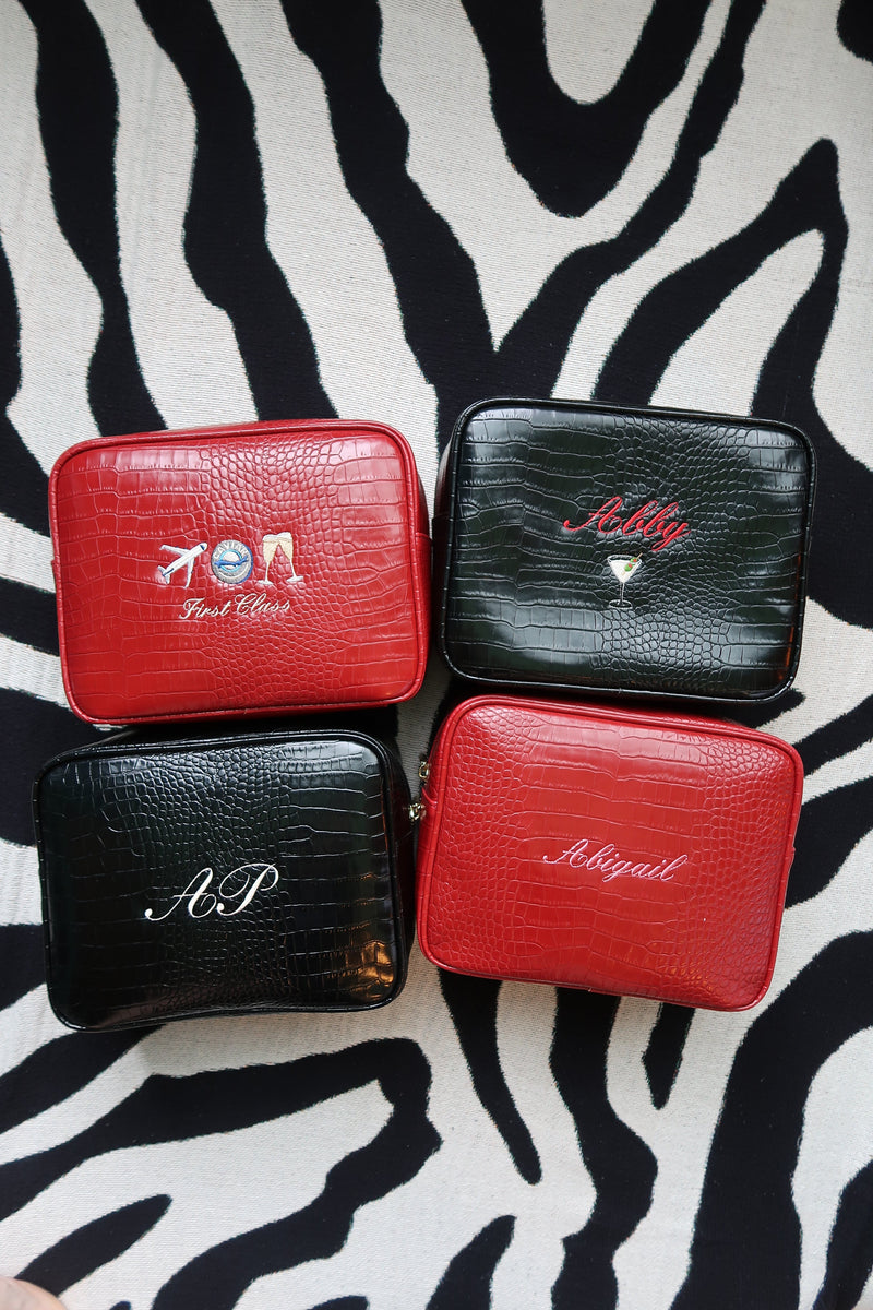 Signature Small Croc Pouch