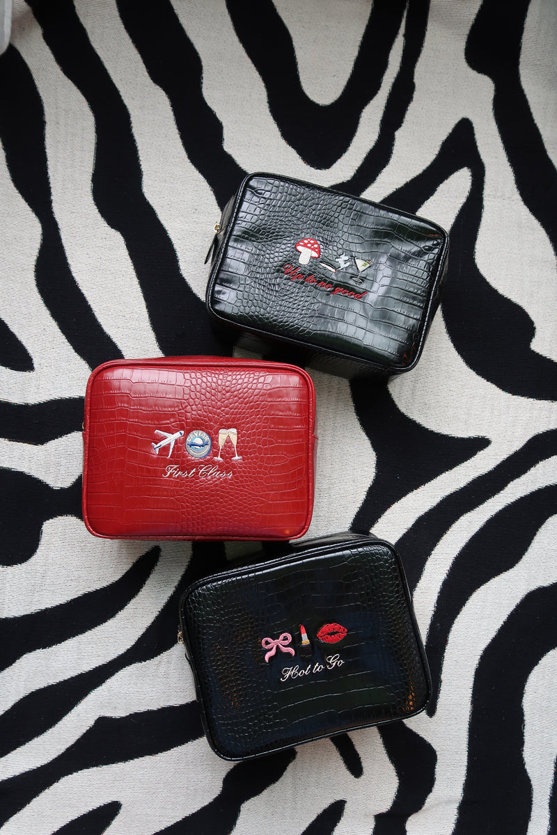 Essentials Small Croc Pouch