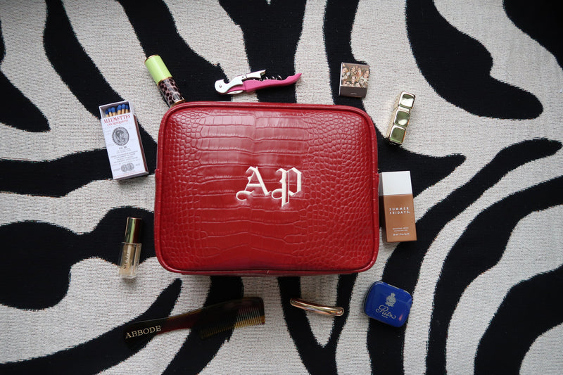 Classic Monogram Small Croc Pouch