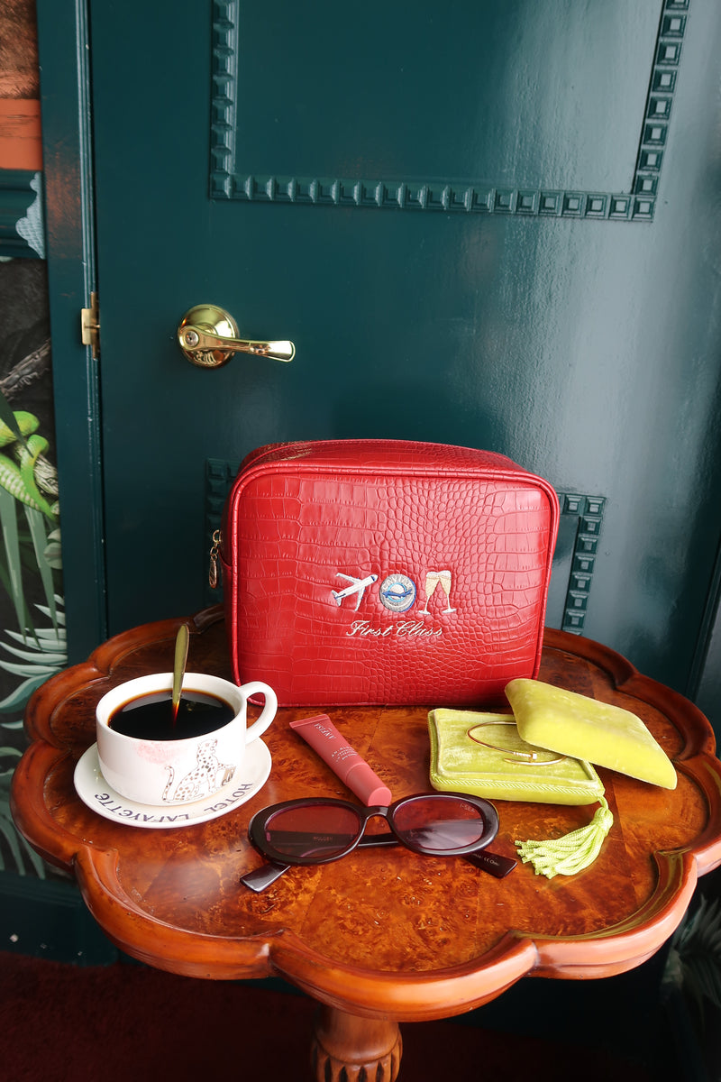 Essentials Small Croc Pouch