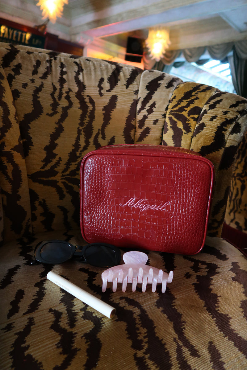 Name Small Croc Pouch