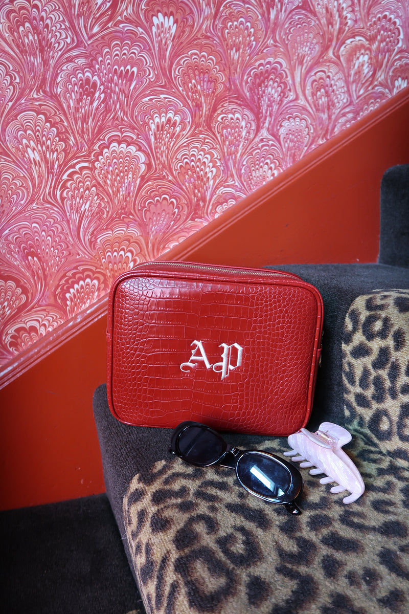 Classic Monogram Small Croc Pouch