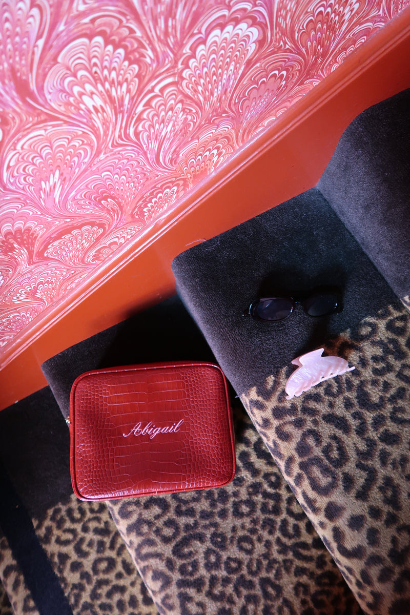 Name Small Croc Pouch