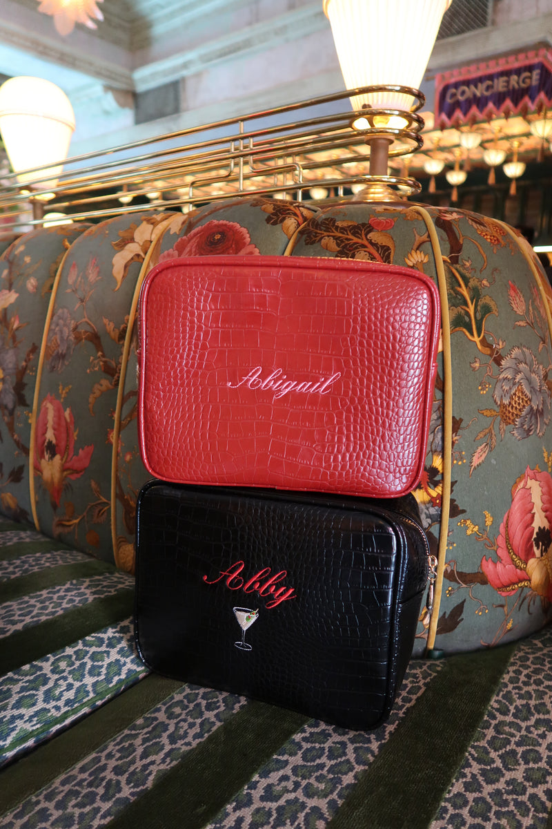 Signature Small Croc Pouch