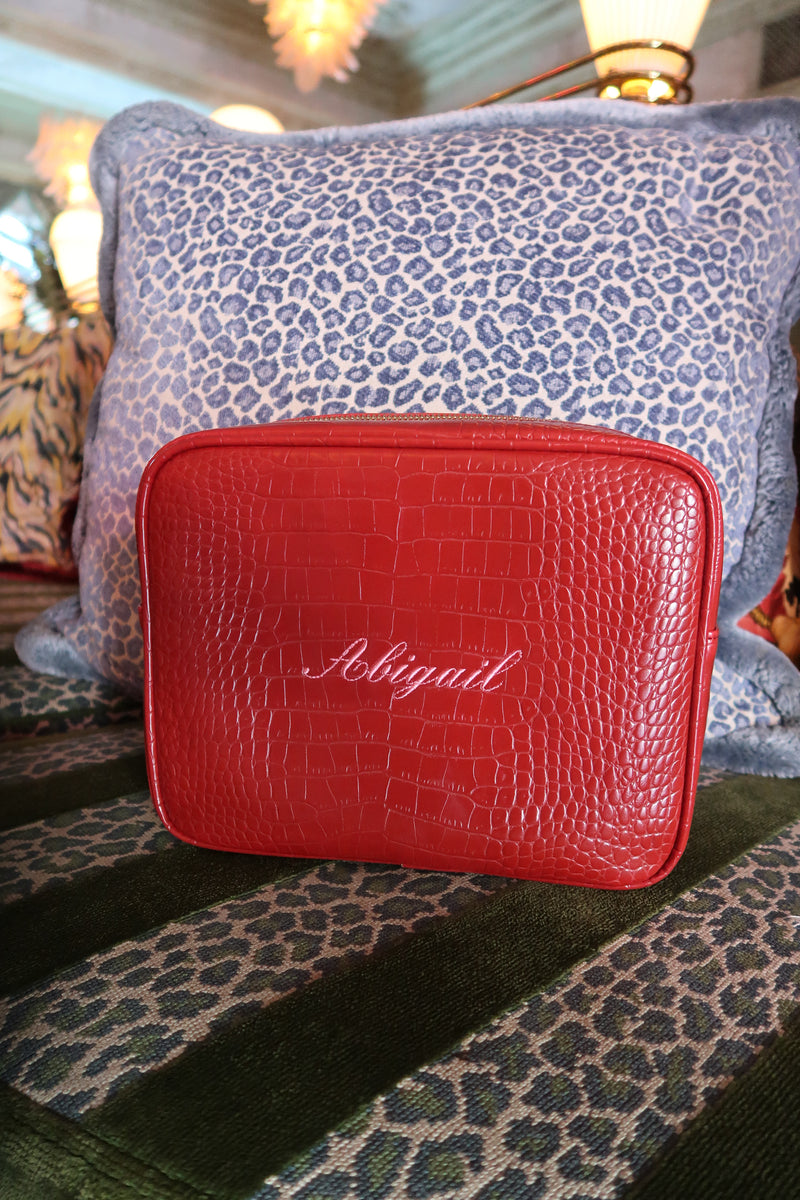 Name Small Croc Pouch