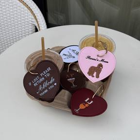 Ski Dog Heart Charm