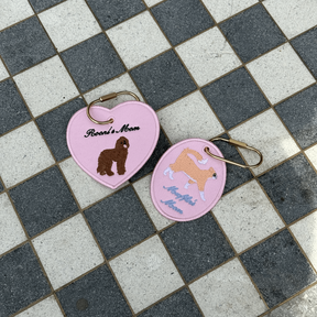 Ski Dog Heart Charm