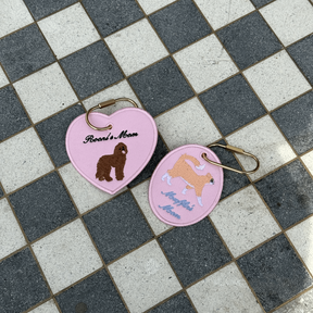 Dog Mom Oval Charm