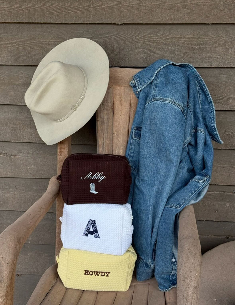 Bandana Initial Waffle Pouch