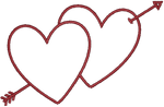 Dark Red Lover Arrow Heart