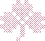 Light Pink Cross Stitch Bow