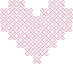 Light Pink Cross Stitch Heart