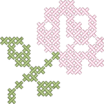 Light Pink Cross Stitch Rose
