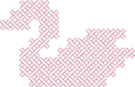 Light Pink Cross Stitch Swan