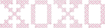 Light Pink Cross Stitch XOXO
