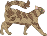 Long Hair Striped Cat 
