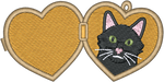 Longhair Black Cat Locket