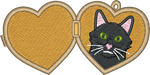 Longhair Black Cat Locket