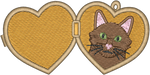Longhair Brown Cat Locket