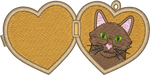 Longhair Brown Cat Locket