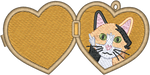 Longhair Calico Cat Locket
