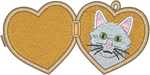 Longhair Grey Cat Locket