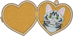 Longhair Grey Striped Cat Locket
