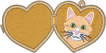 Longhair Orange and White Cat Locket