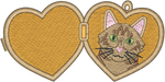 Longhair Striped Cat Locket