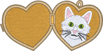 Longhair White Cat Locket
