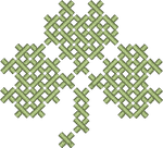 Matcha Green Cross Stitch Clover