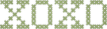 Matcha Green Cross Stitch XOXO