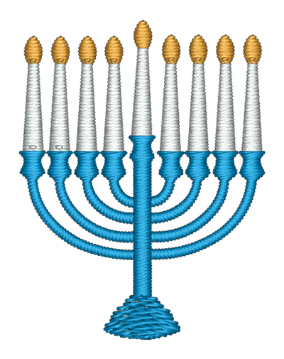 Menorah Embroidered Icon