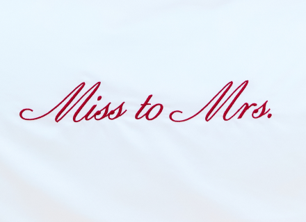 Miss to Mrs Pillowcase
