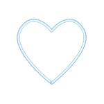 Heart Outlined Blue