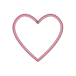 Heart Outlined Pink