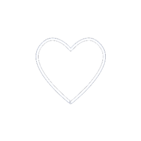 White Heart Outline Embroidered Icon