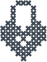 Navy Cross Stitch Lock