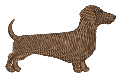 New Brown Dachshund 200 Embroidered Icon